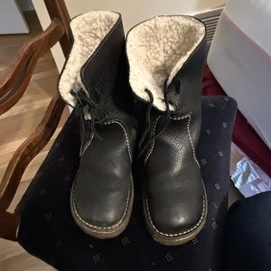 Duckfeet Arhus fleece-lined Black leather boots - size EU 39